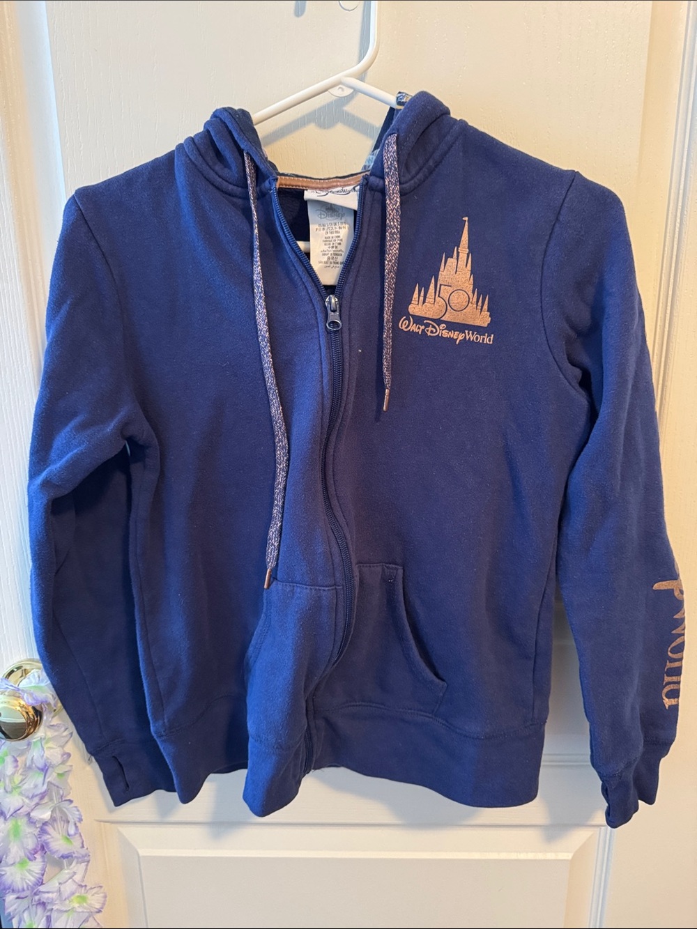 Disney Navy Blue 50th Anniversary Zip Hoodie for Kids